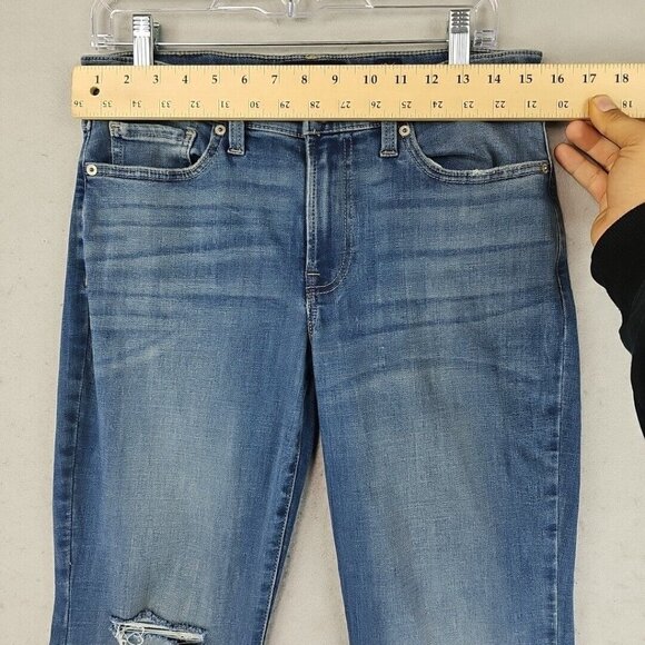 Lucky Brand Sweet Boot Jeans Womens 30 Blue Distressed Country Western Cowgirl - Picture 5 of 14